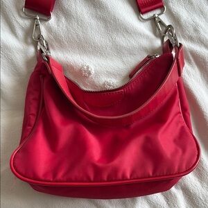 Mango Red Nylon Shoulder Bag